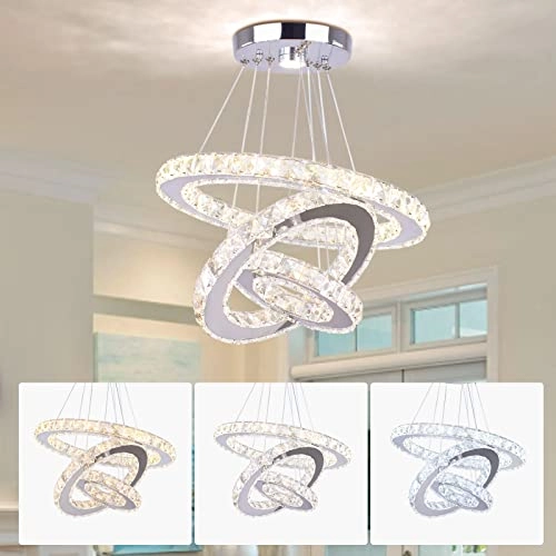 LED Chandeliers 3 rings - 3 colors(cool white/warm white/pure white) Non-dimmable