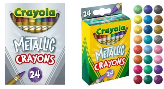 Crayola Metallic Crayons - 24 Pcs