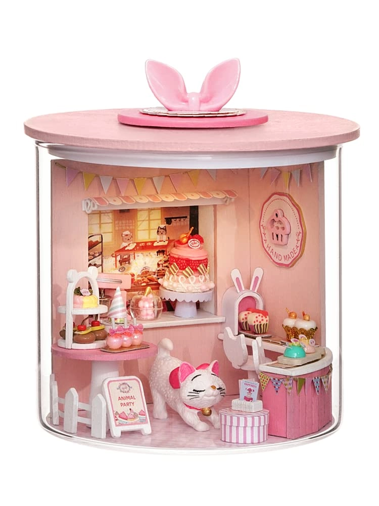 Kisoy Romantic and Cute Dollhouse Miniature DIY House Kit - Paris Gift Store