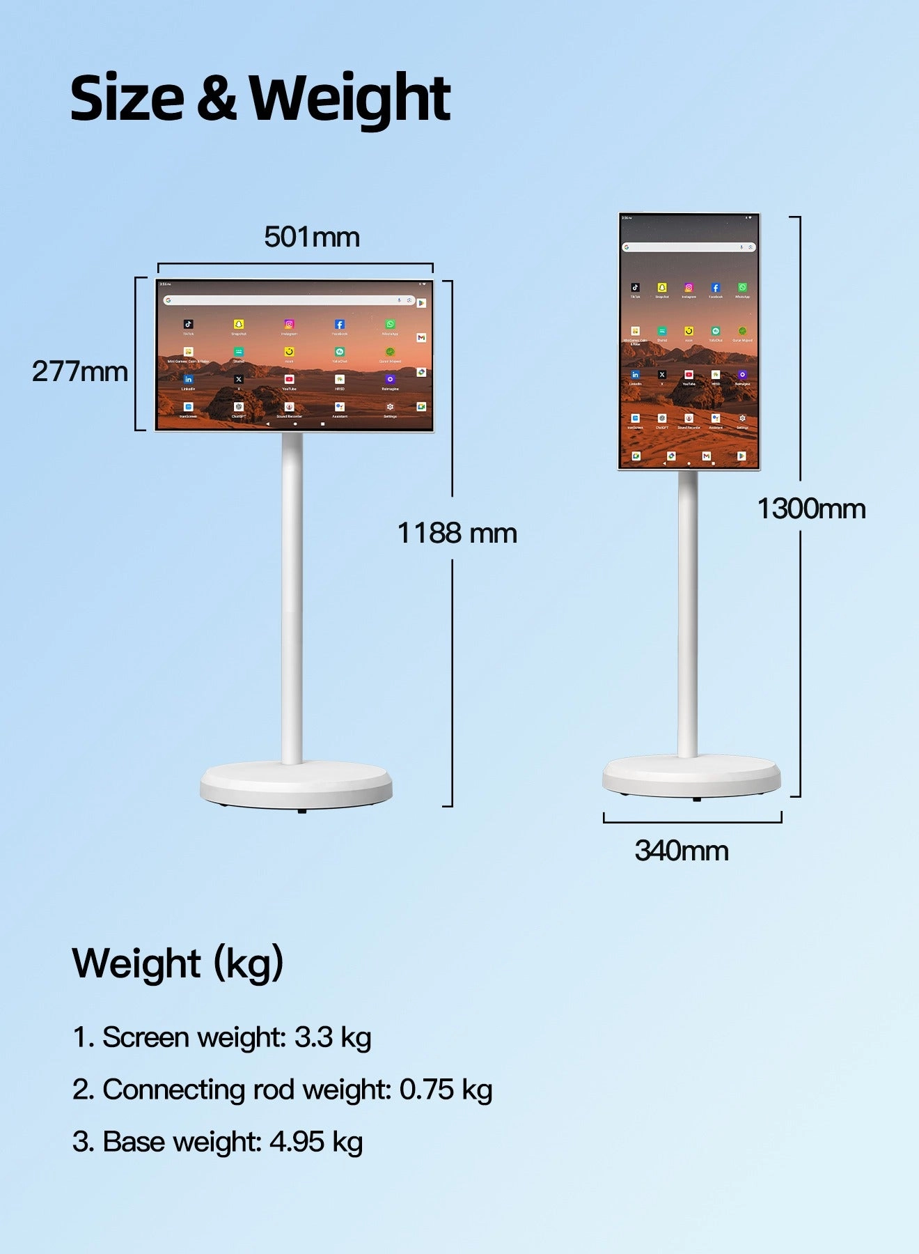 Portable Smart TV - 1080P 21.5 Inch