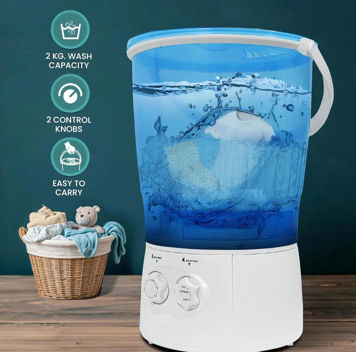 Mini Washing Machine - 2KG Baby Washer