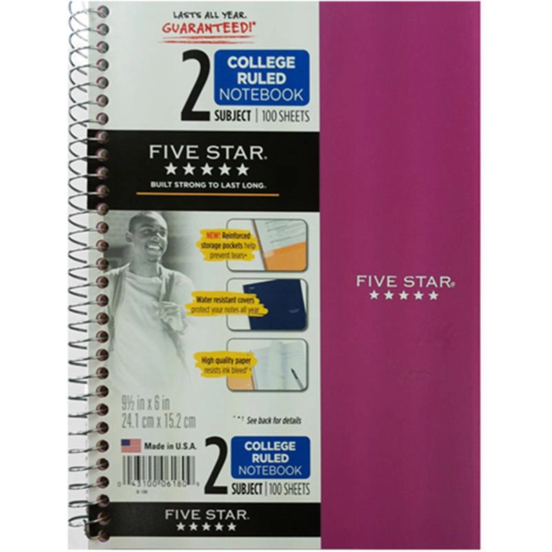 Notebook 8.5 X 11 Spiral - Grid 100 Sheets