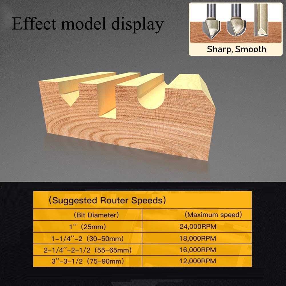 Router Bit - 1/4-inch Cutting Dia 1/4-inch Shank 4pcs