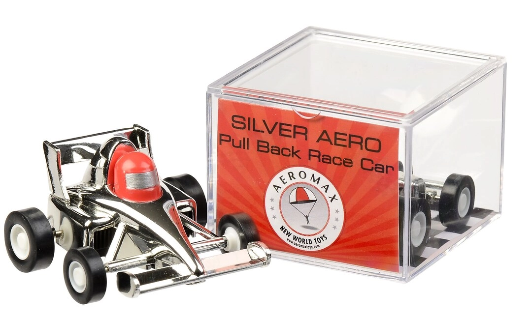 MZA STORES Aero Pull Back Race Car - Silver