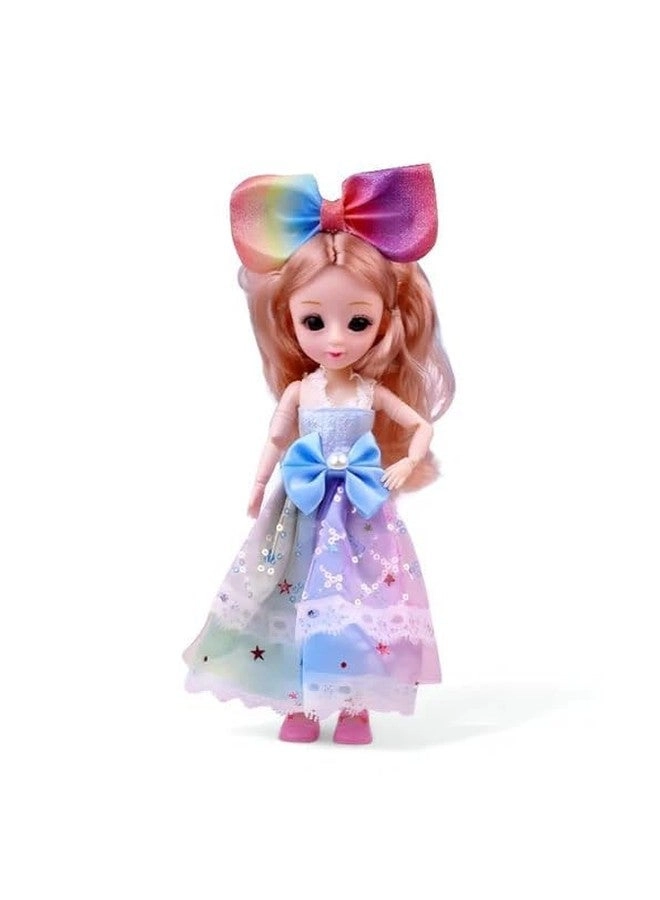 Shining Girl Pretty Doll - with Little Sister + Bicycle Playset - Fun Toy Set for Girls