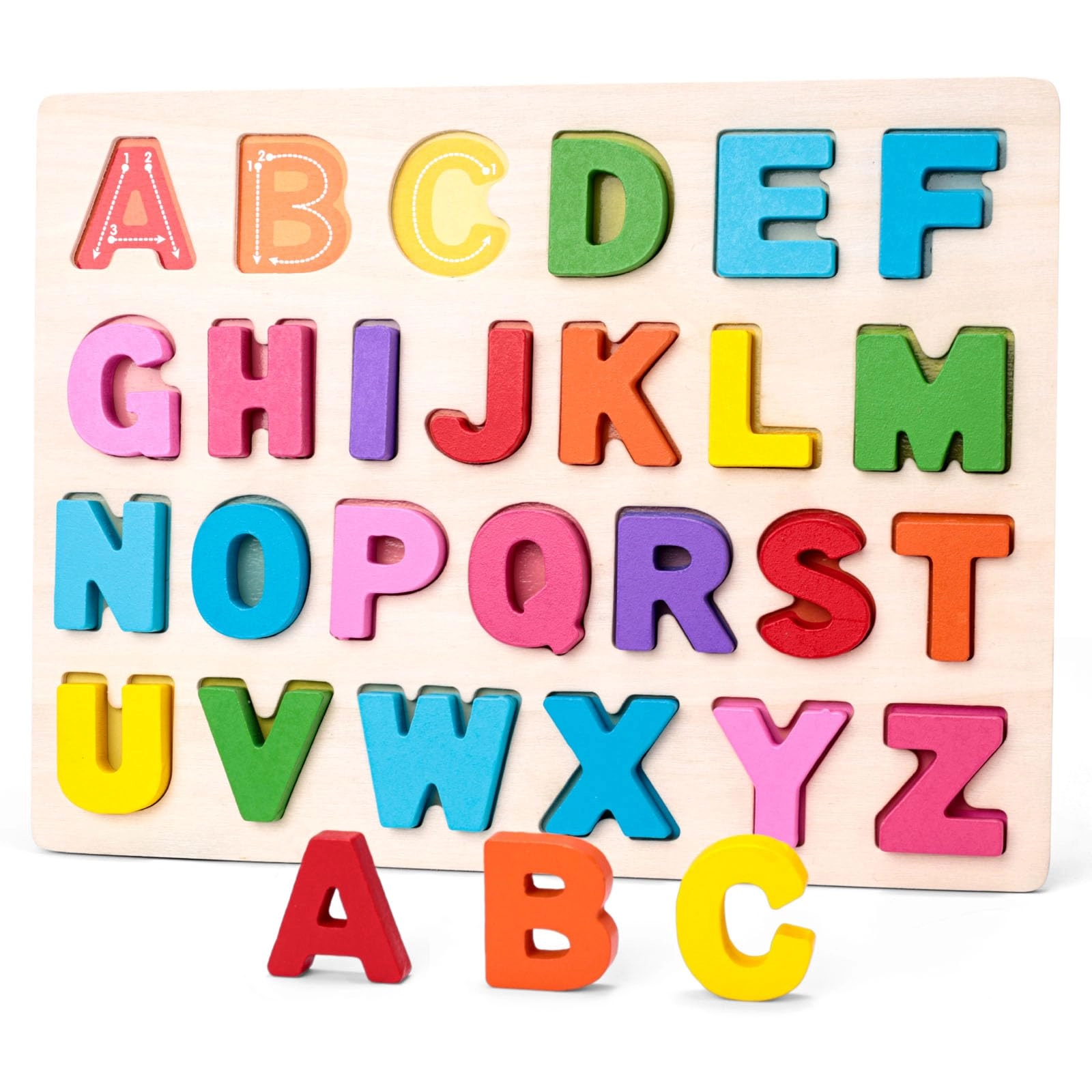 LovesTown Alphabet Puzzle Board - Toddlers 26 pieces