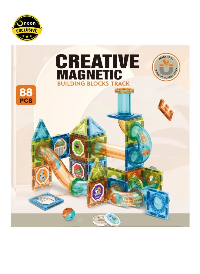 Magni Mates Magnetic Building Blocks Track Set - 88 pcs