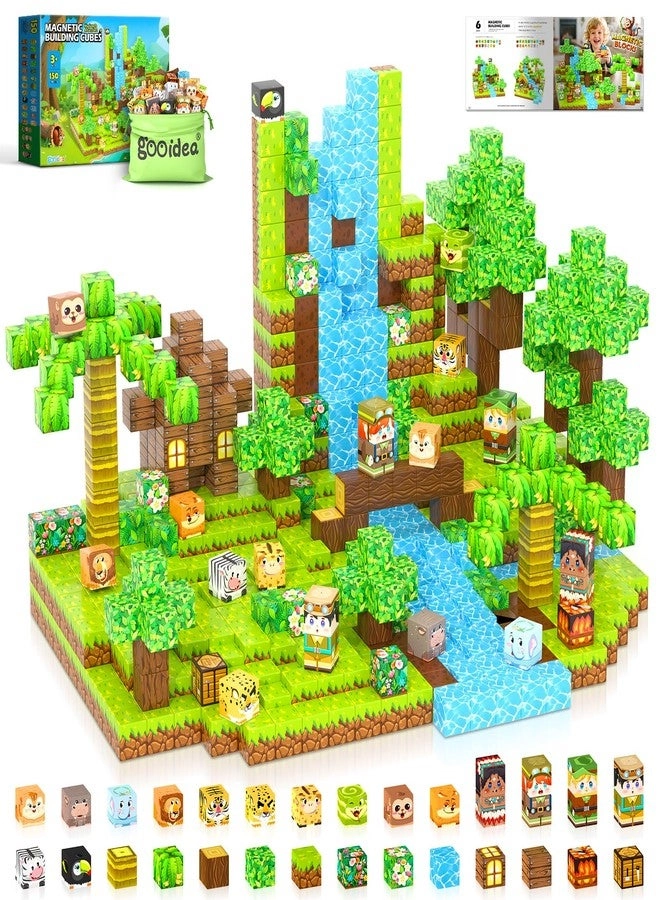 Gooidea Magnetic Blocks - 150pcs Jungle Adventure
