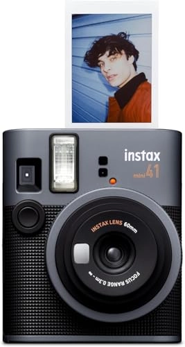 Instax Mini 41 + Instax Mini Instant Film - 20 Sheets + Photo Album - 64 Pockets + Microfiber Cleaning Cloth