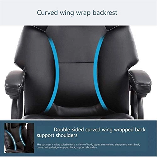 Desk Chair - PU Leather Brown High Back
