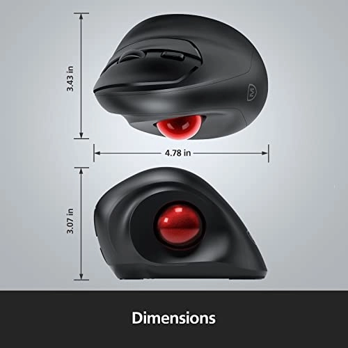 Trackball Right Hand Ergonomic Mouse - Wireless