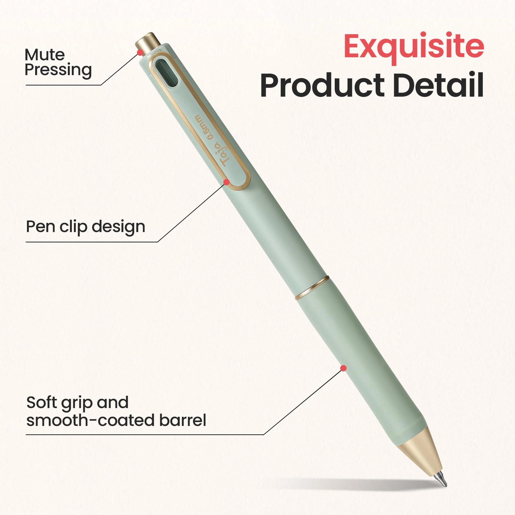 Gel Pens - 6 Pcs 0.5mm