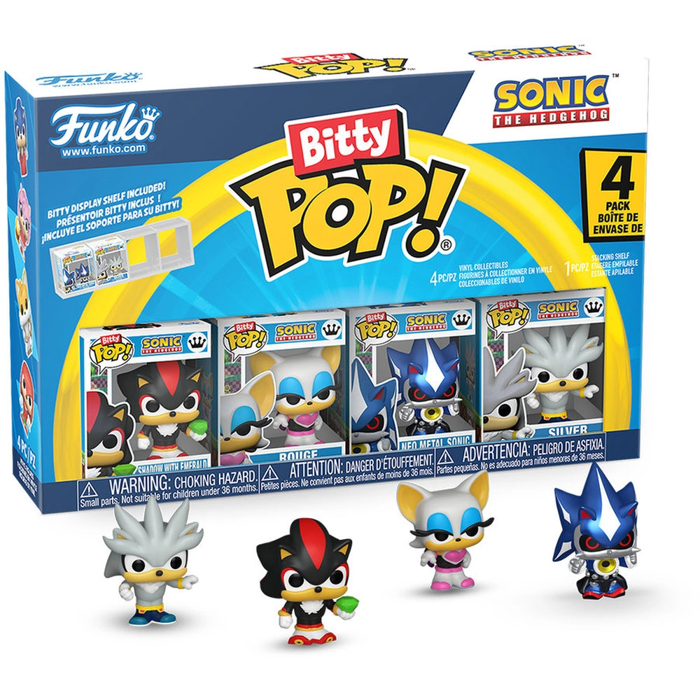 FUNKO TOYS Shadow + Rouge + Neo Metal Sonic + Silver - Sonic the Hedgehog - 4 pcs (FU92958)