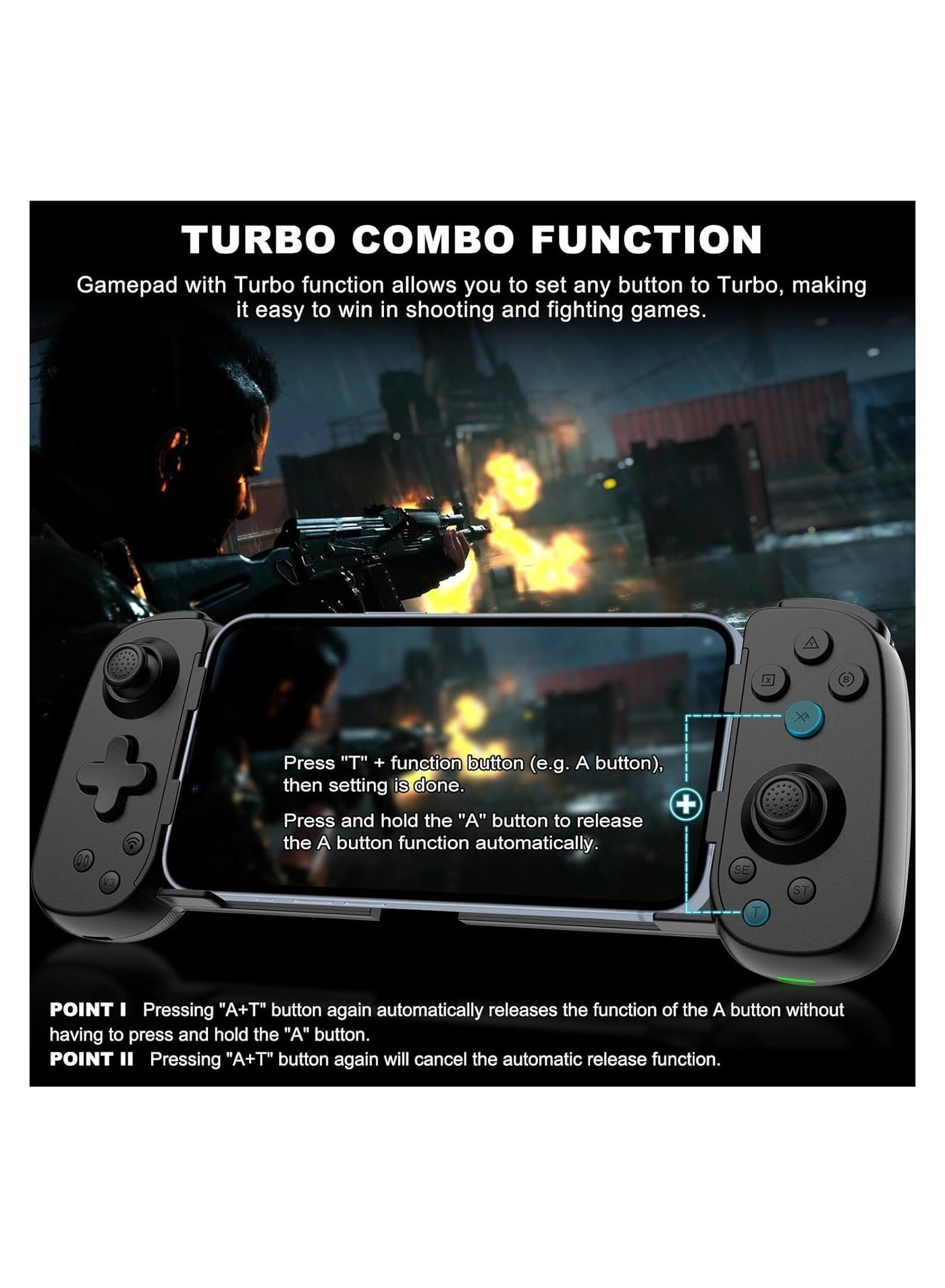Wireless Gaming Controller - Phone Tablet Android PC Switch PS3 PS4