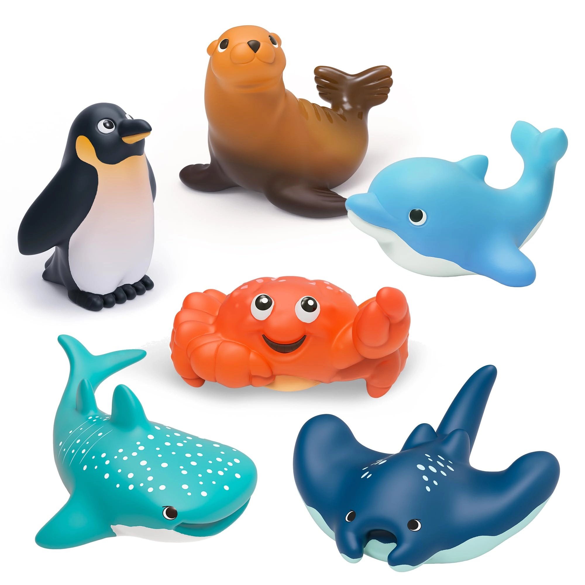 Generic Ocean Bath Toys - 6-Pcs 1-3