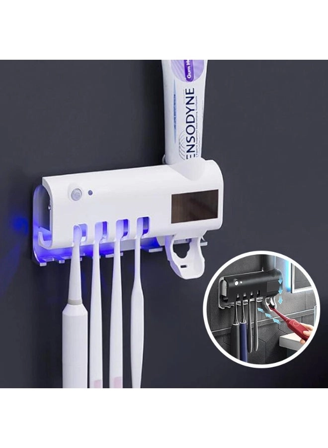 Toothbrush Holder with UV Sanitizer - Wall Mounted