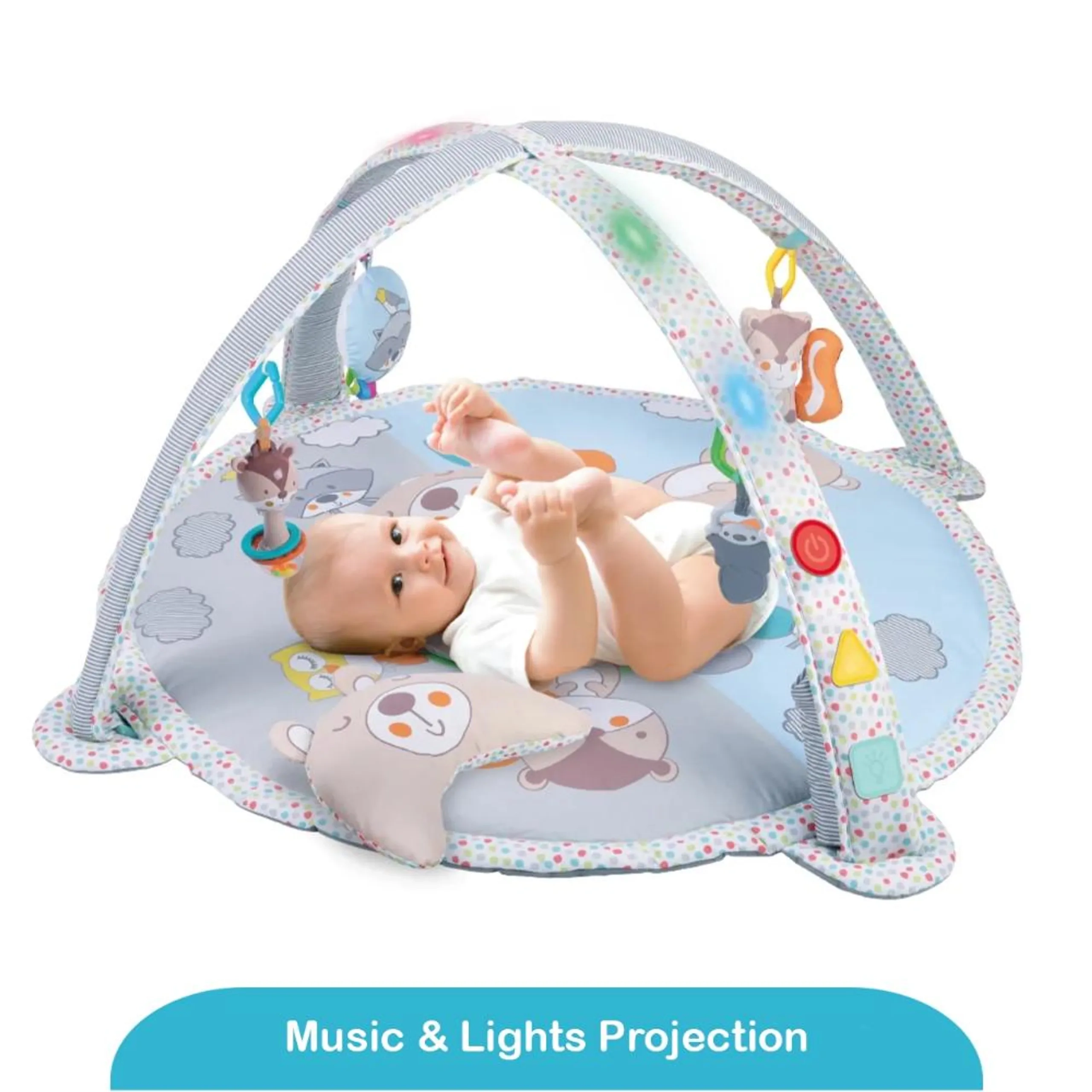 3-in-1 Light-Up Activity Playgym - Includes 30 colorful balls Suitable for 0 to 12 mo
