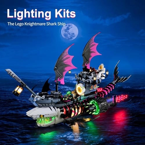 LED Lighting Kit for Lego DREAMZzz Nightmare Shark Ship 71469 - Compatible with Lego 71469 Classic Version