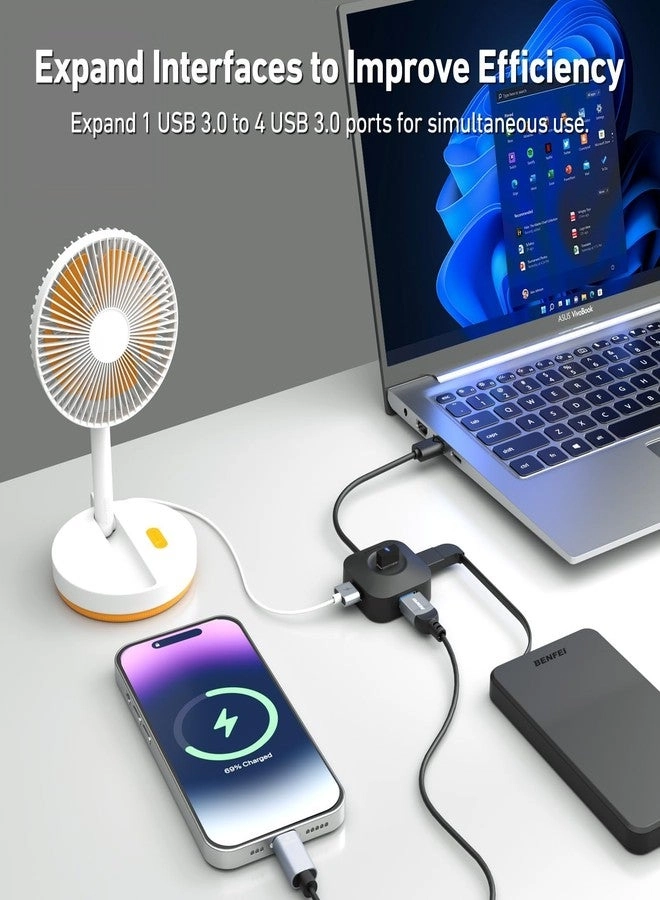 USB 3.0 Hub - 4 Ports USB A Ultra Compact