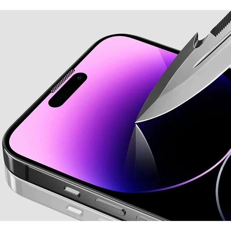 Clear Anti-Fingerprint Tempered Glass Screen Protector for iPhone 15 Pro