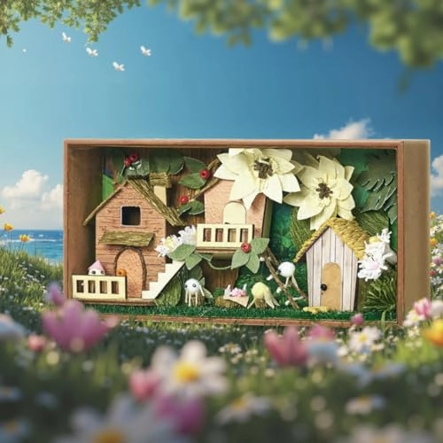 Miniature Wooden Dollhouse Furniture Kit - Creative Room 1:24