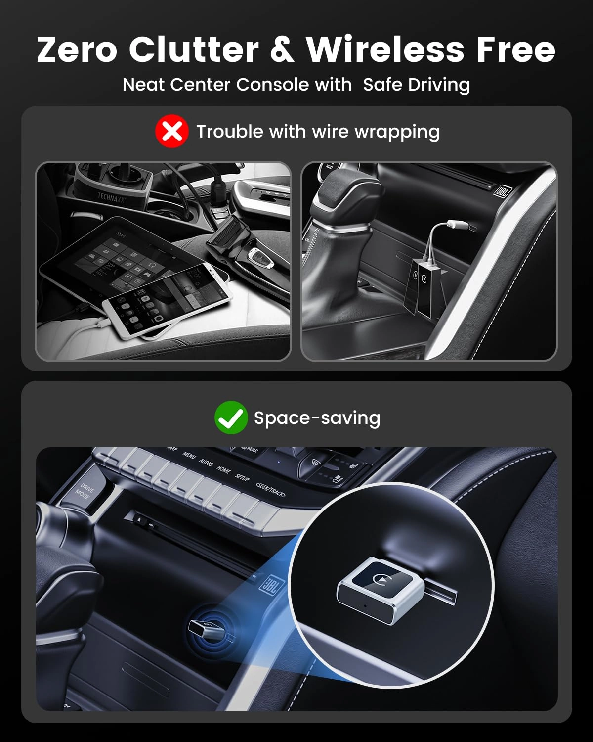 Wireless CarPlay Adapter - iPhone USB-C to USB-A