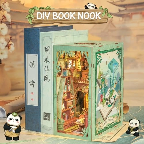 Book Nook Kit - Panda Bookshop Miniature