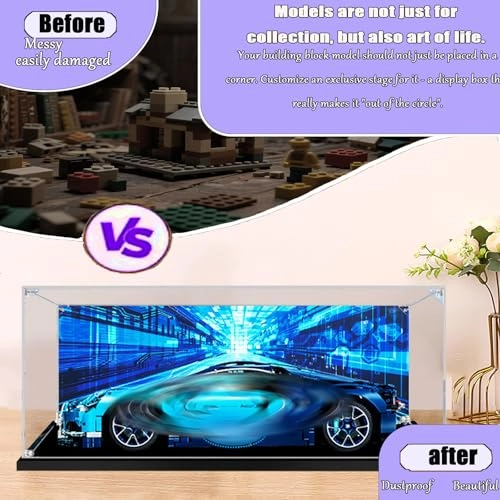 Acrylic Display Case - Compatible with Lego 62 x 30 x 20 cm