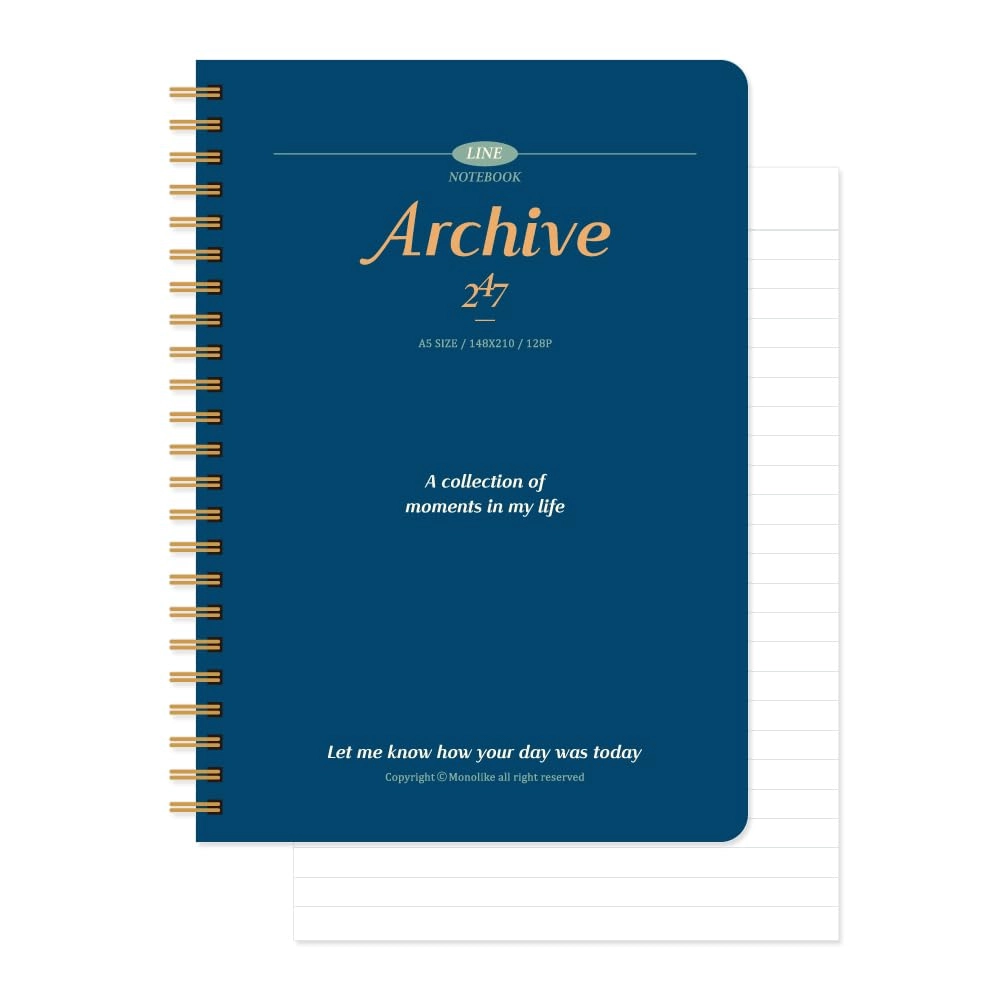Monolike Archive A5 Spiral - Lined 98 Pages