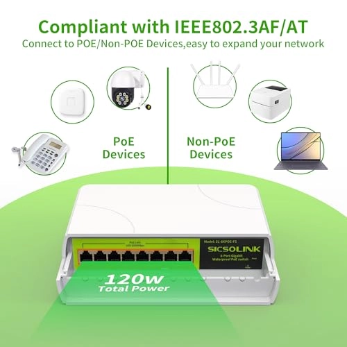 8 port gigabit poe switch 8-ports