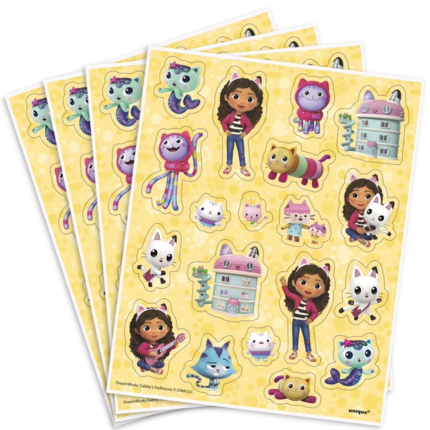 Unique Industries Gabby's Dollhouse Sticker Book 4 pcs