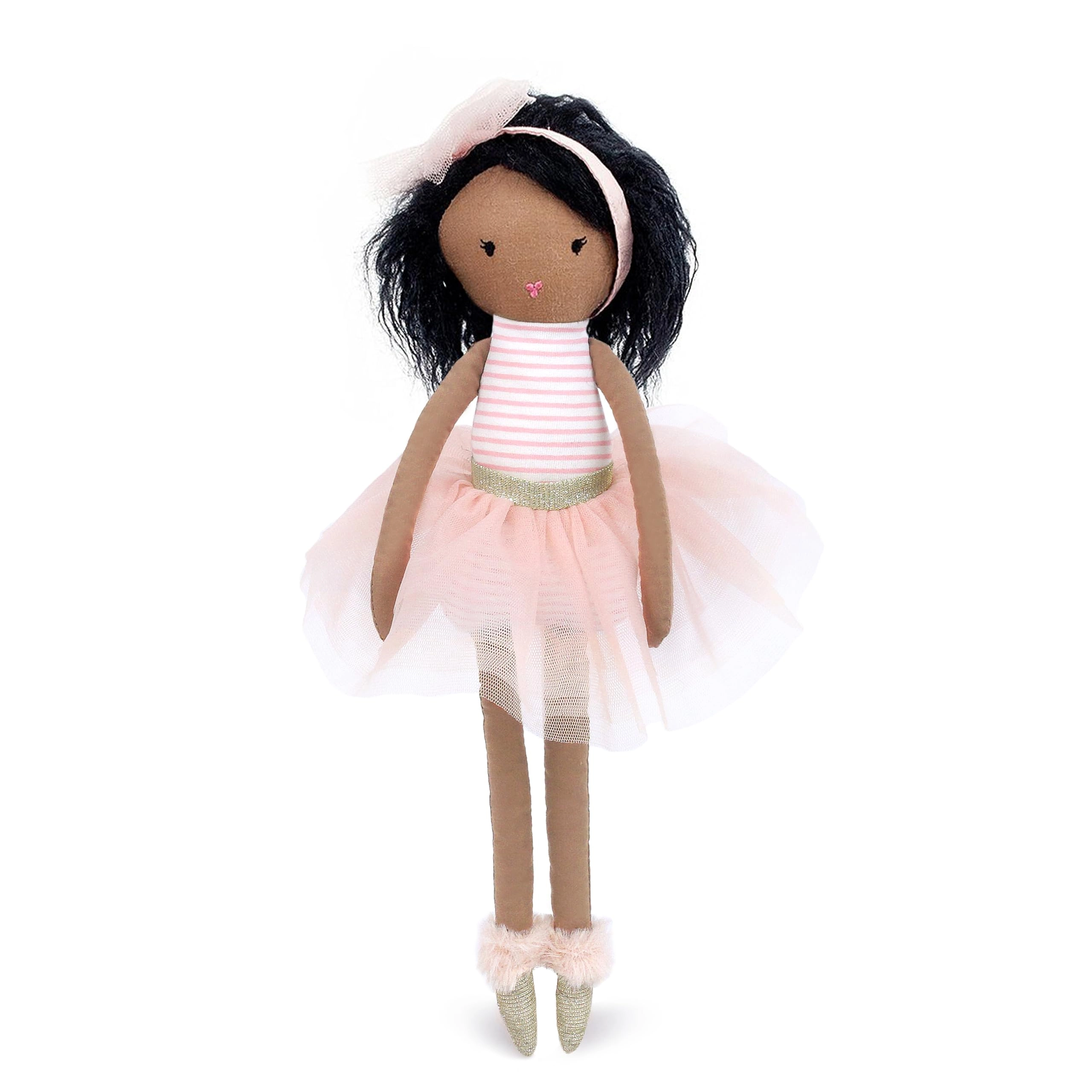 MON AMI Ballerina Plush Doll - 15" plush African American Ages 3+
