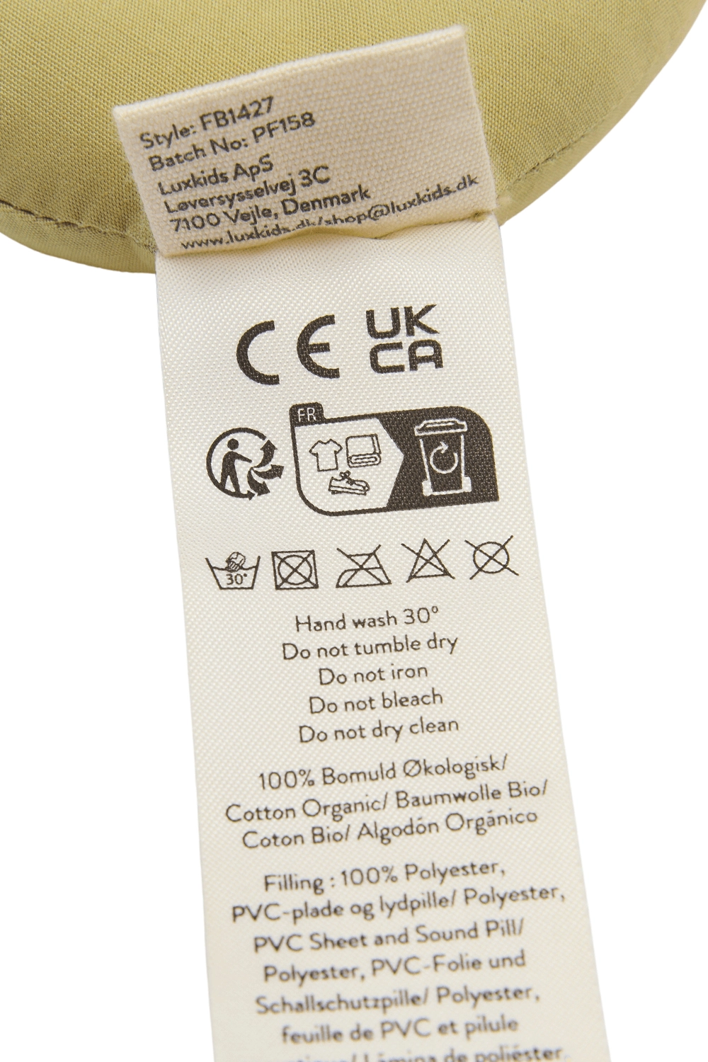 Cotton Butterfly Rattle - 0 month 100% Organic Cotton