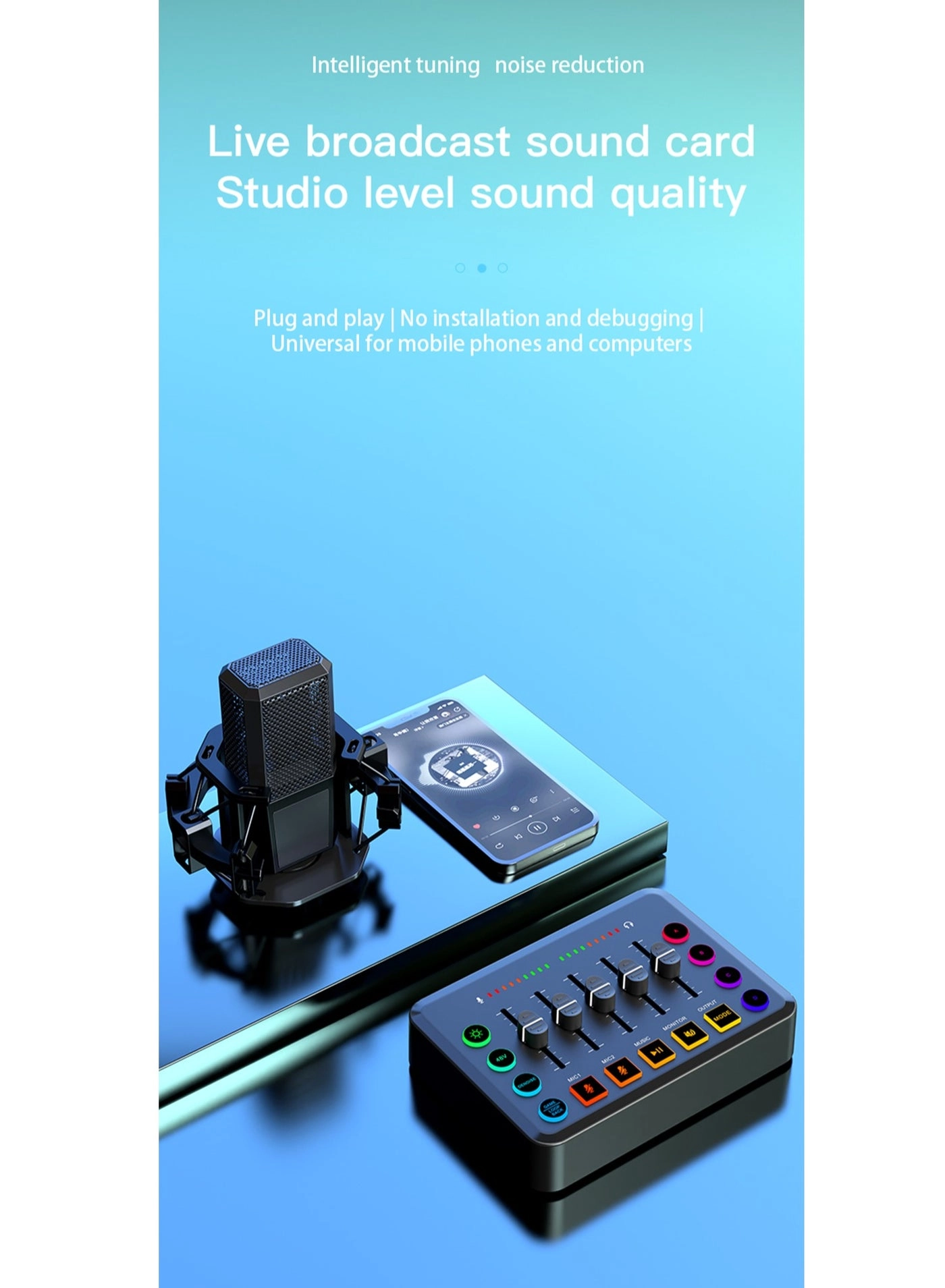 AmpliGame SC3 - XLR 48V Phantom Power RGB