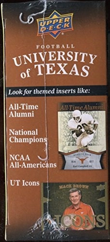 NCAA University of Texas Trading Cards - Blaster Box - 80pcs