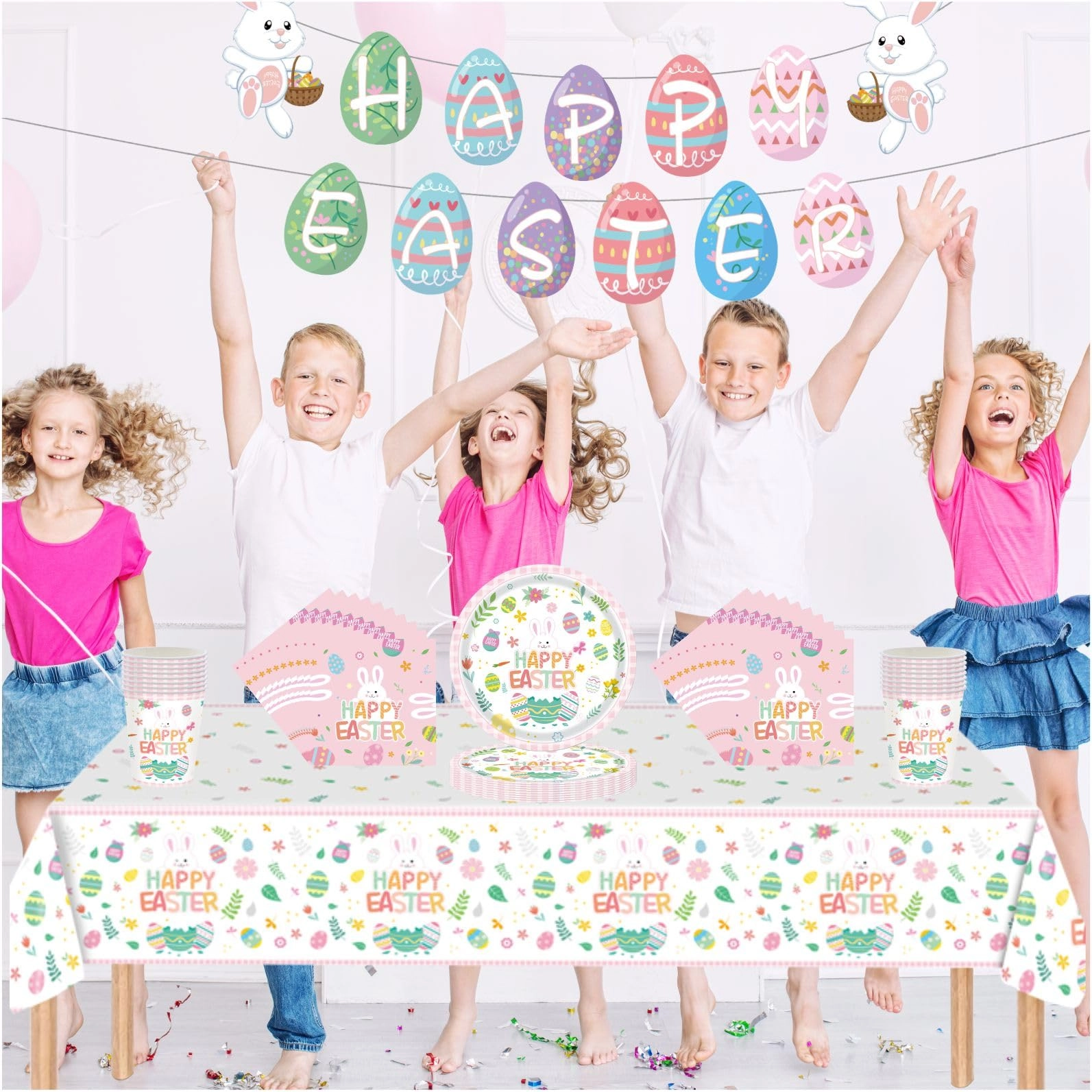 Easter Party Tableware Set - 54 Pcs Easter