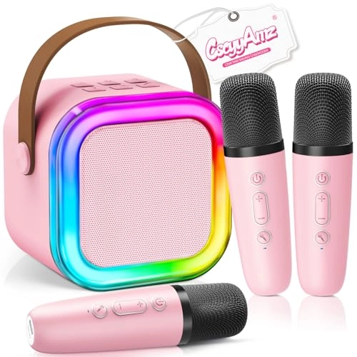 CscyyAmz Mini Karaoke Machine - 3 Wireless Microphones