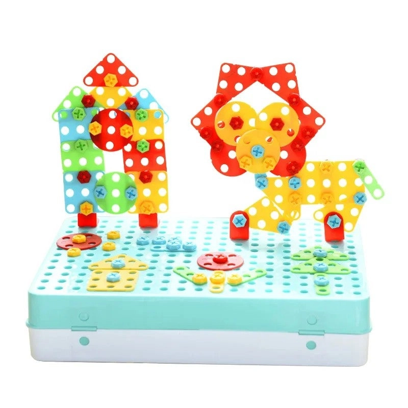 Assembling Building Block Toy - Electric drill Screw puzzle