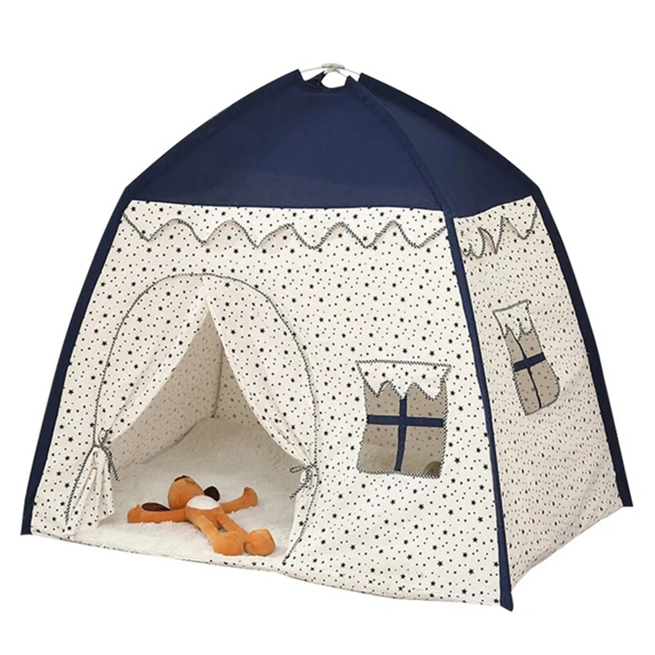 Little Story Canvas Foldable Tent And Teepee Playhouse