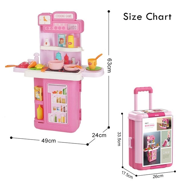 ROLE PLAY CHEF/KITCHEN/RESTAURANT TOY SET LUGGAGE CASE - 41 pcs