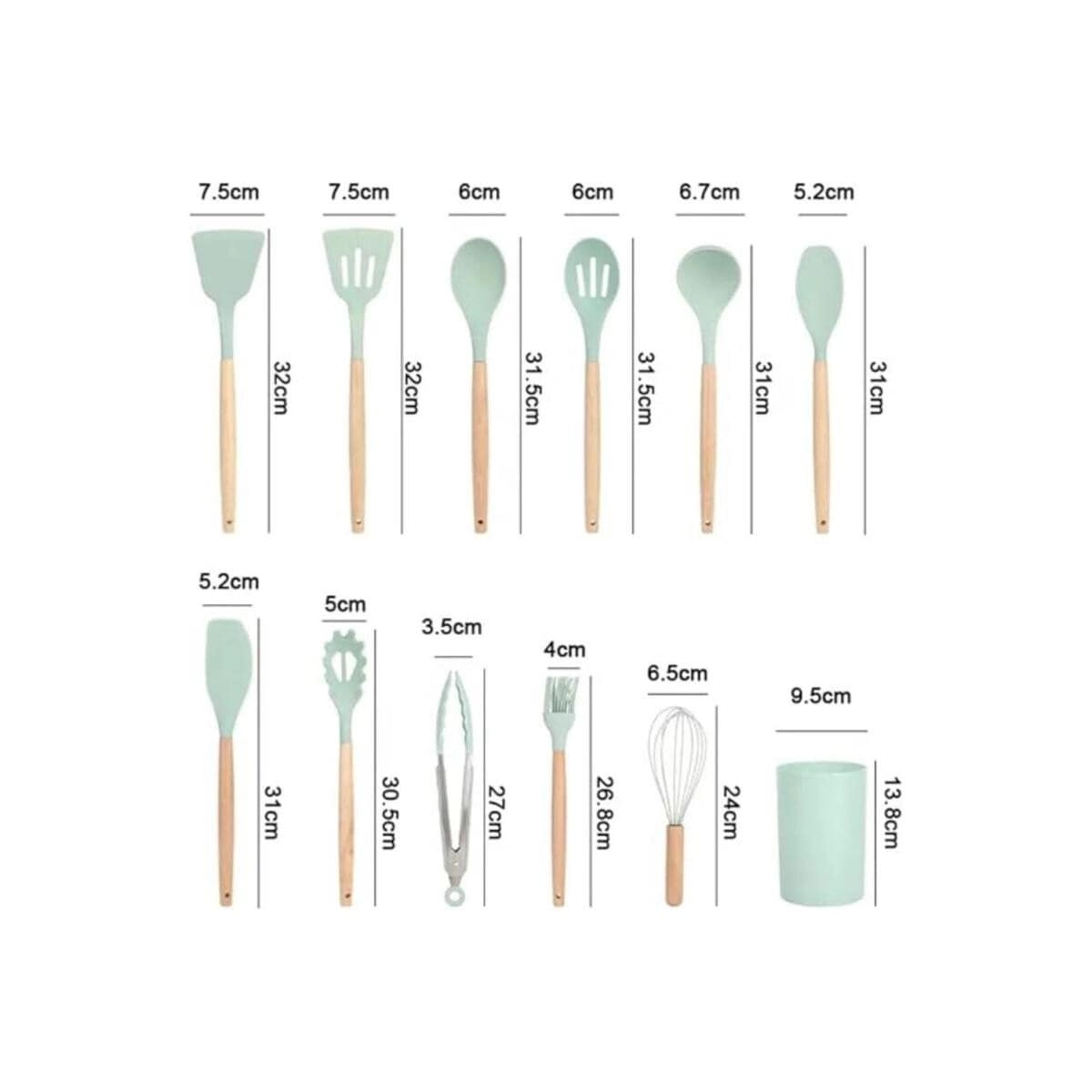 Silicone Kitchen Spoon Set - 12 piece(s)