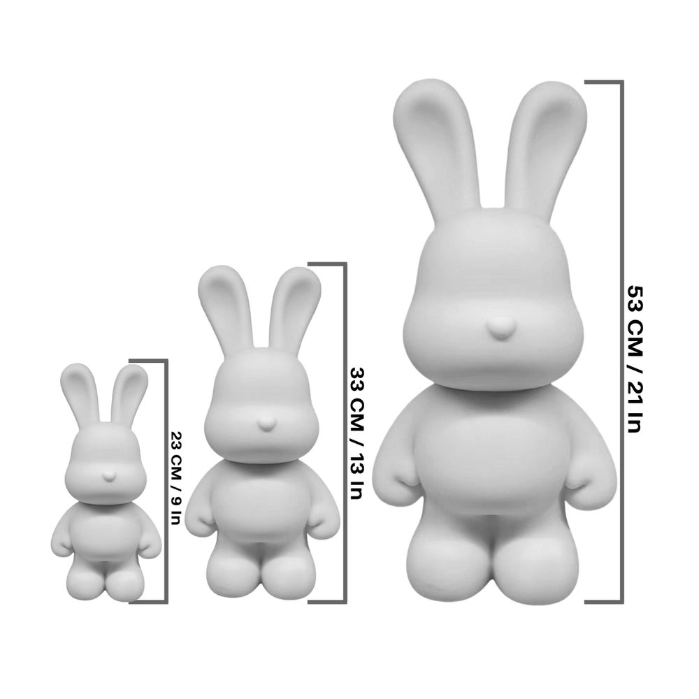 Cool Bunny Acrylic Flow Paint Kit - 9 inch / 23 cm Light-Blue Dark-Purple Orange