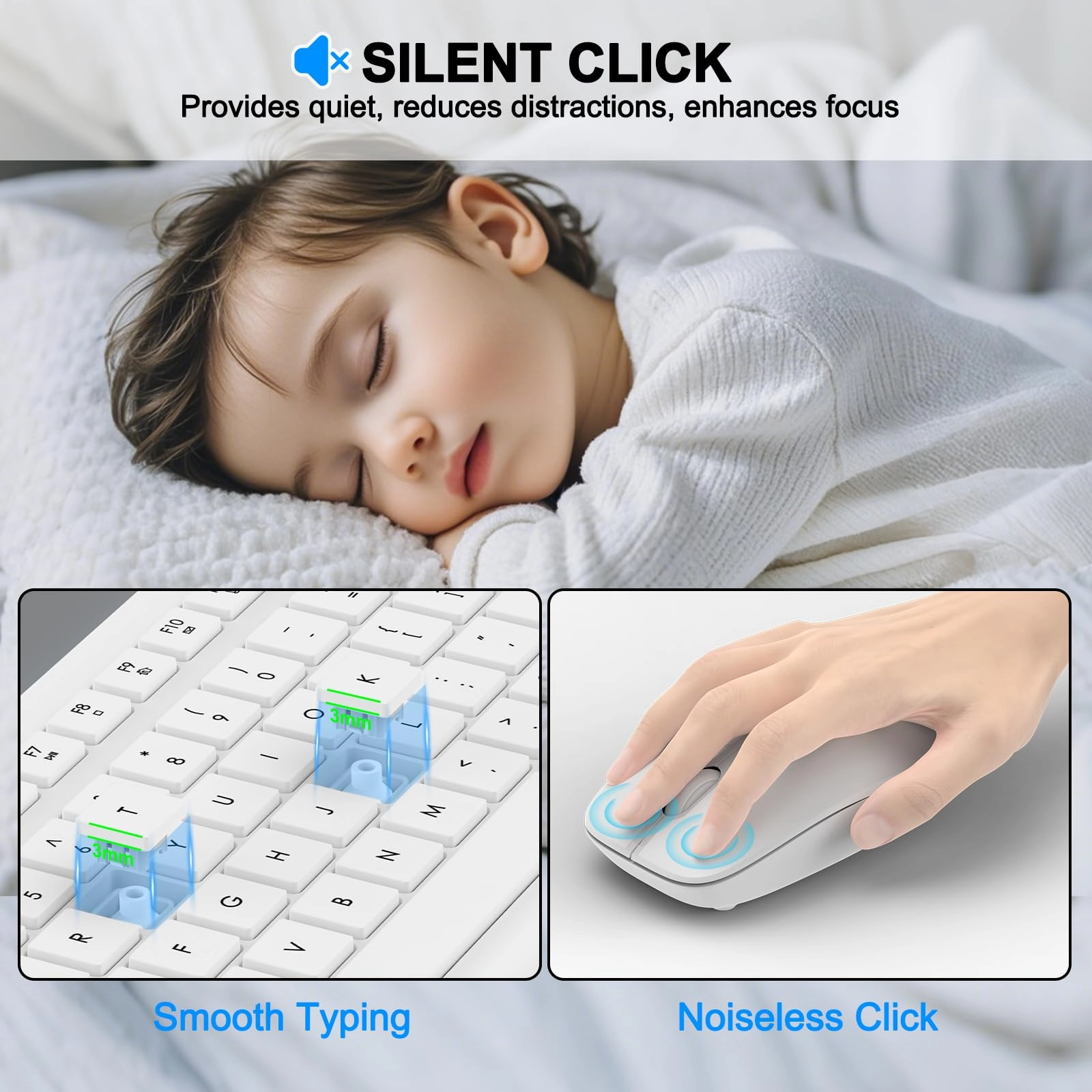 Keyboard and Mouse Combo - QWERTY Wireless
