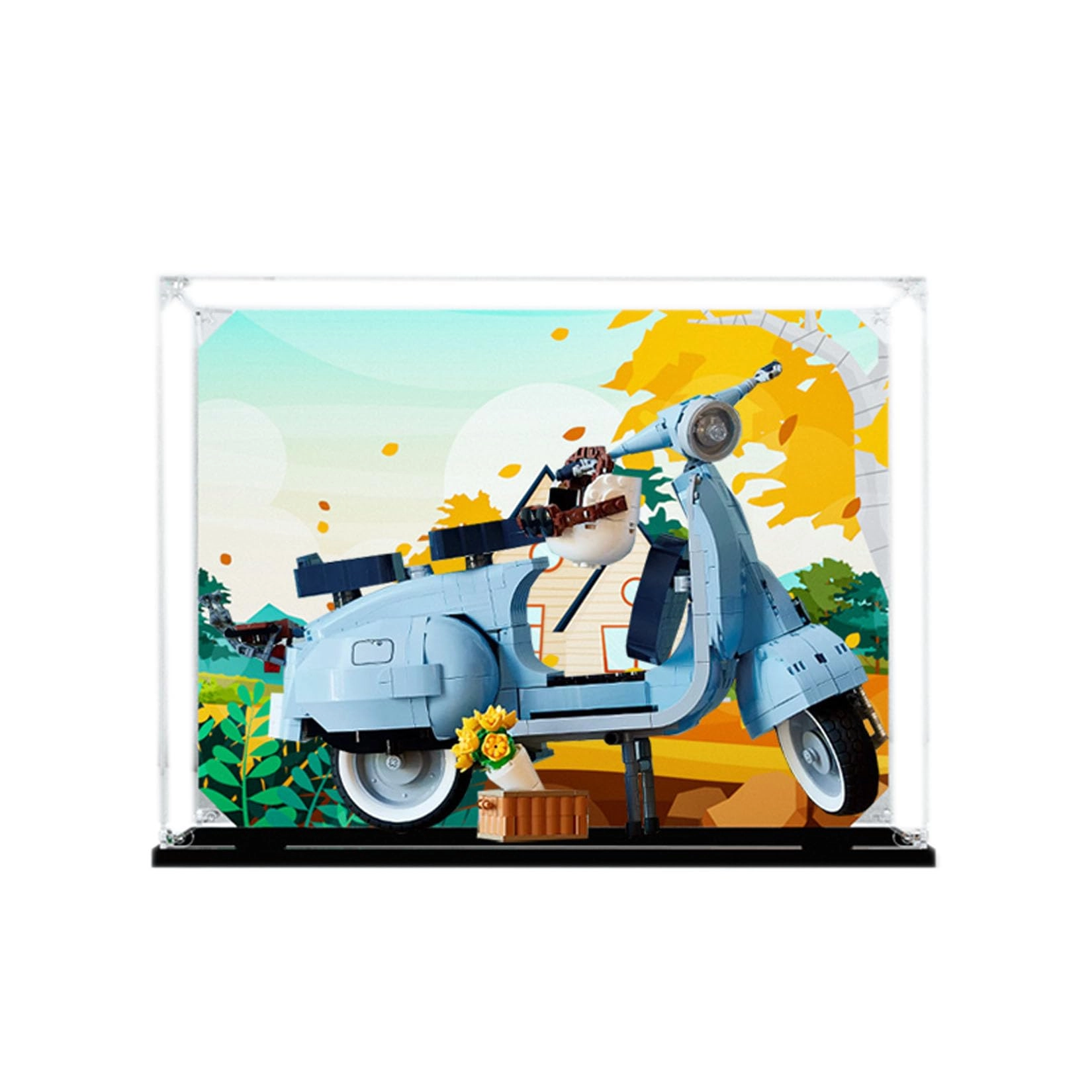 HALFS Acrylic Display Case - Lego Icons Vespa 125 Scooter Model Building Kit 10298
