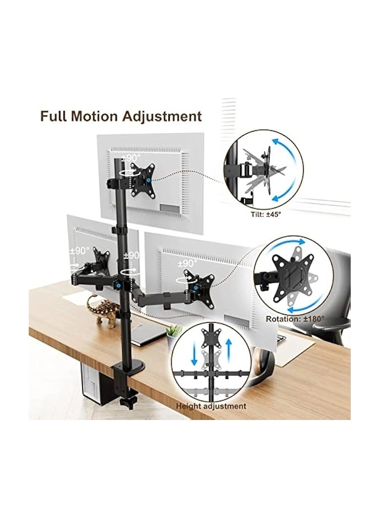 Monitor Mount - 3 monitors 13-32 Inch 75 x 75 / 100 x 100