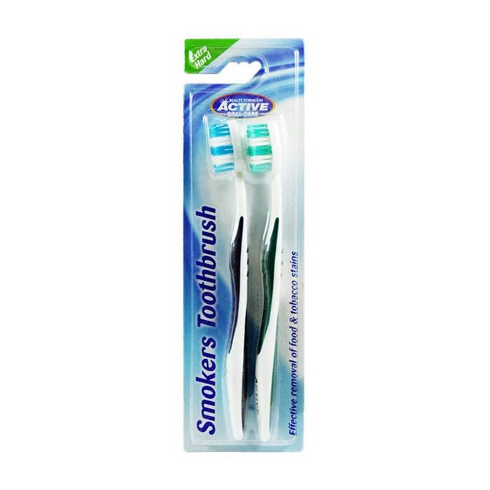 BEAUTY FORMULAS Smokers Tooth Brush - Extra Hard 2-Piece Pack