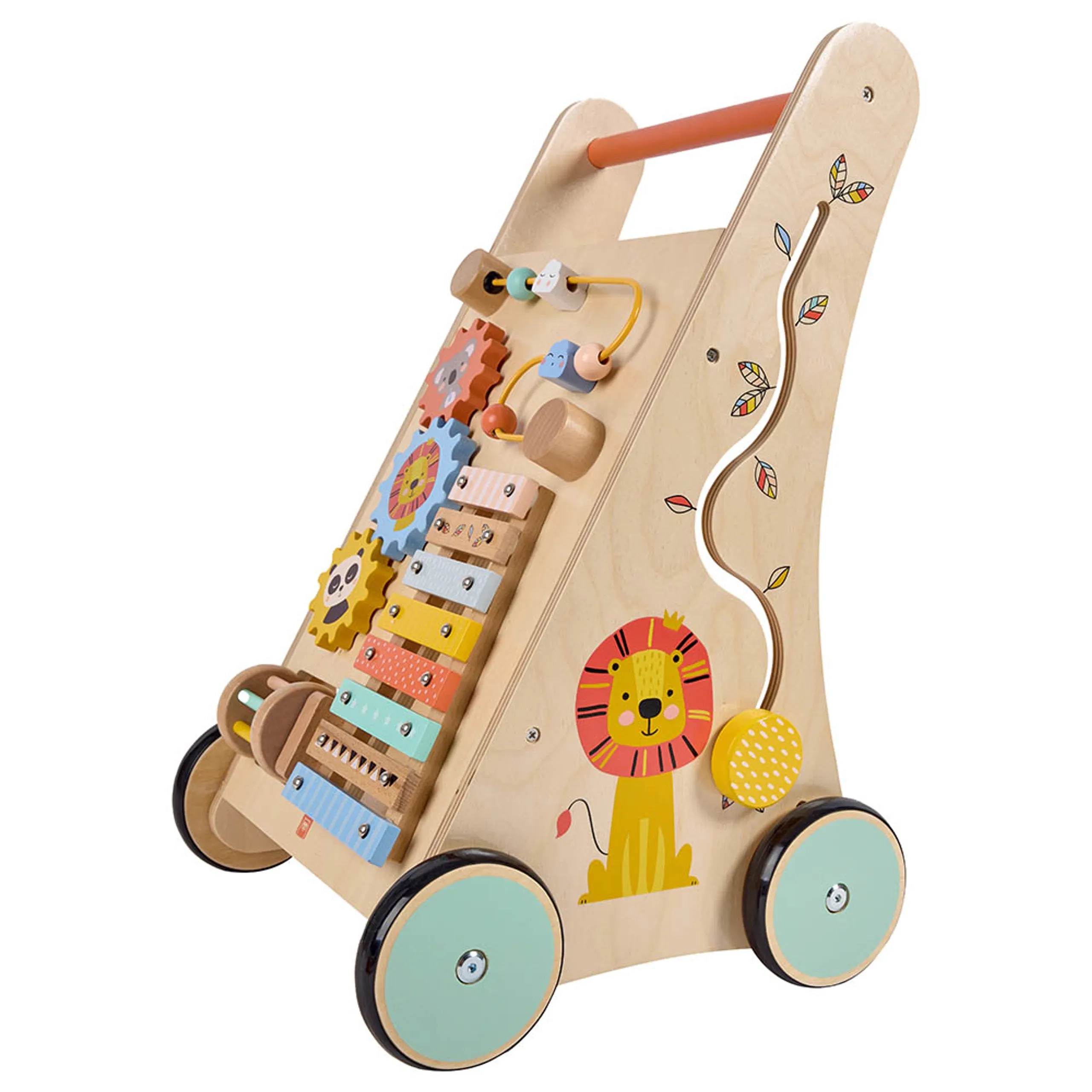 Safari Wooden Baby Activity Walker - 6 activities xylophone