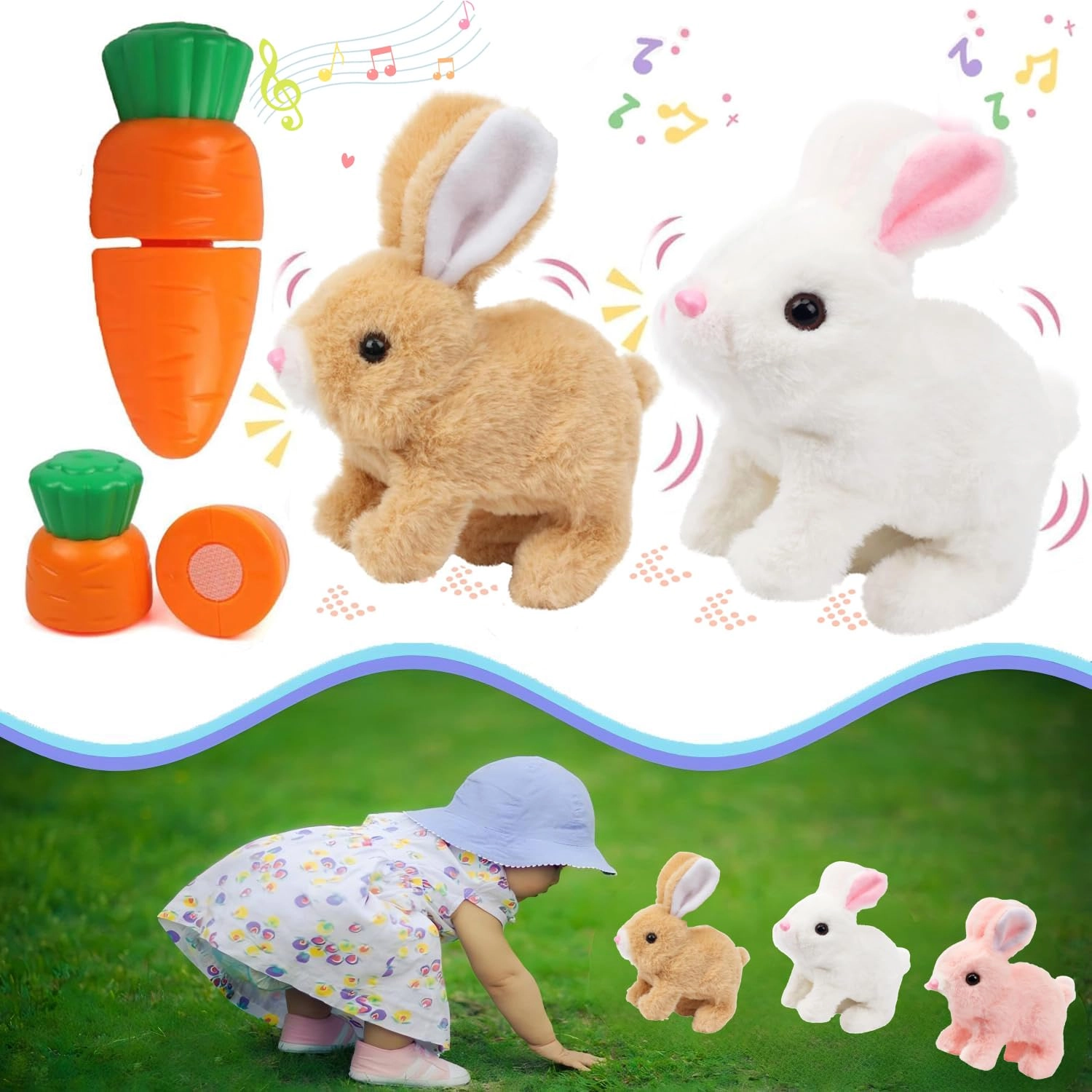 Zloeoa Bunny Stuffed Animal - Sound effects