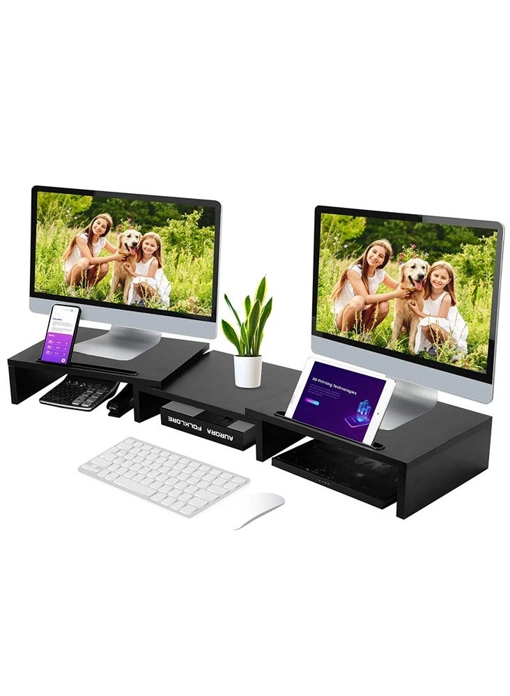 MIXDE Monitor Riser - Wooden 3-Tier