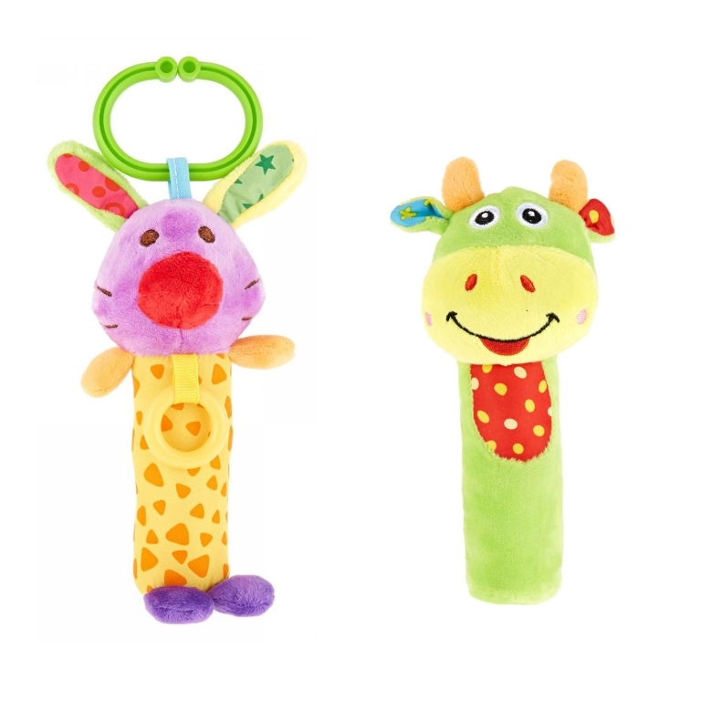 Pixie Rabbit Rattle Toy - 0 month & above Fabric + Cattle Rattle Toy